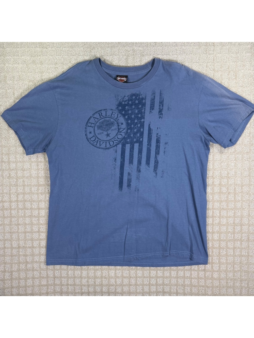 Harley-Davidson blue flag graphic T-shirt XL